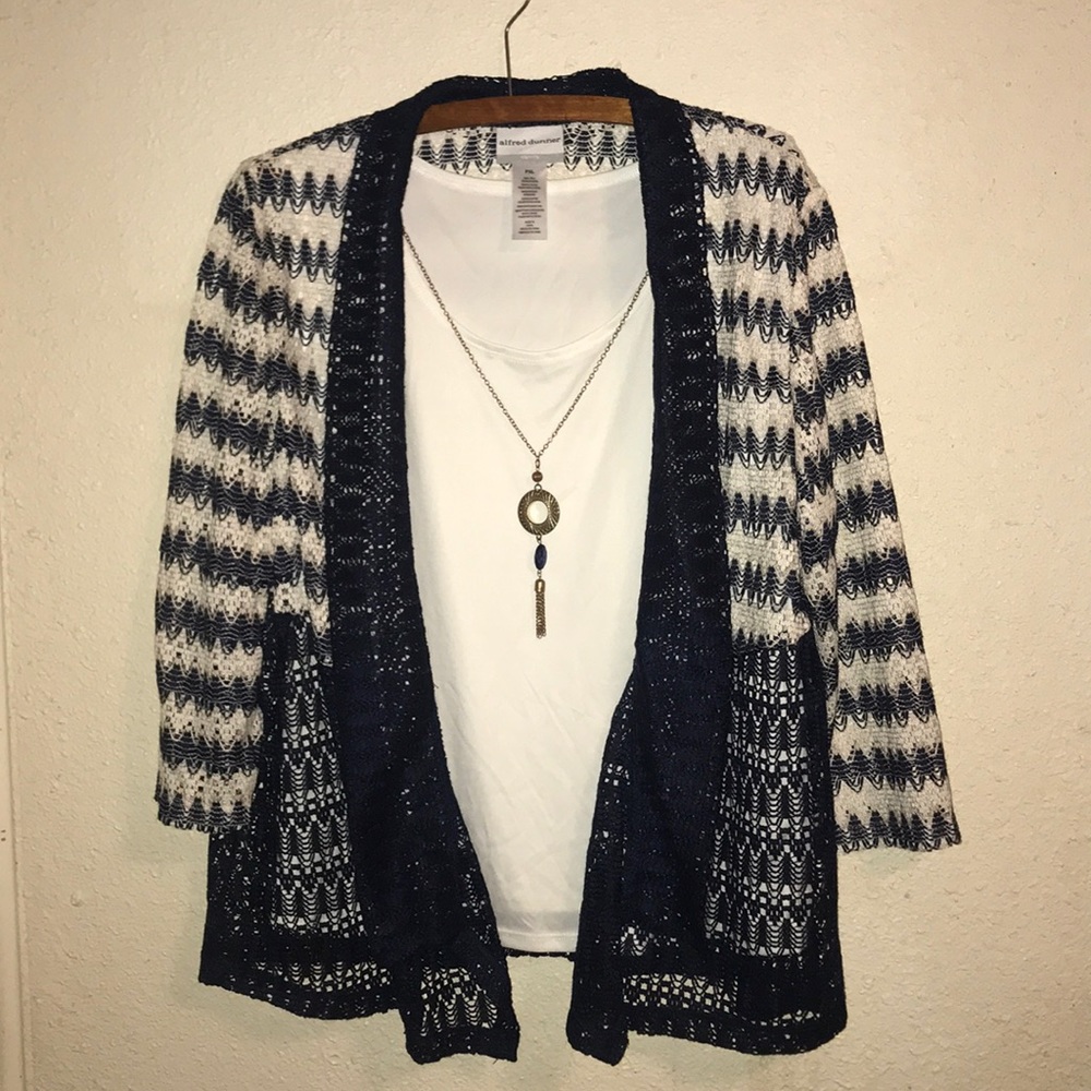 Alfred Dunner layered look with jacket & necklace